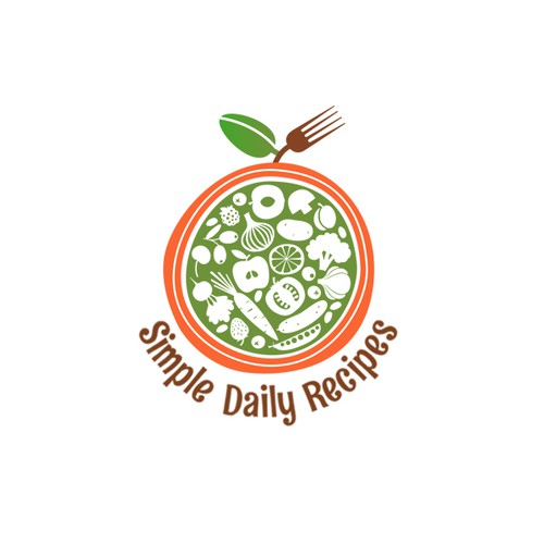 Simple Daily Recipes needs a healthy plant-strong logo