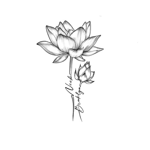 Lotus flower tatto 