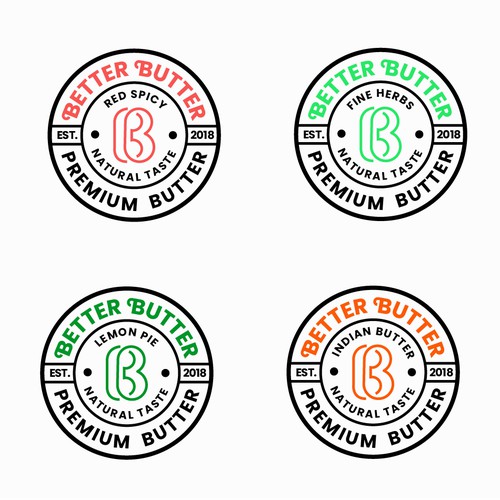 retro logo design for a homemade flavored butter company