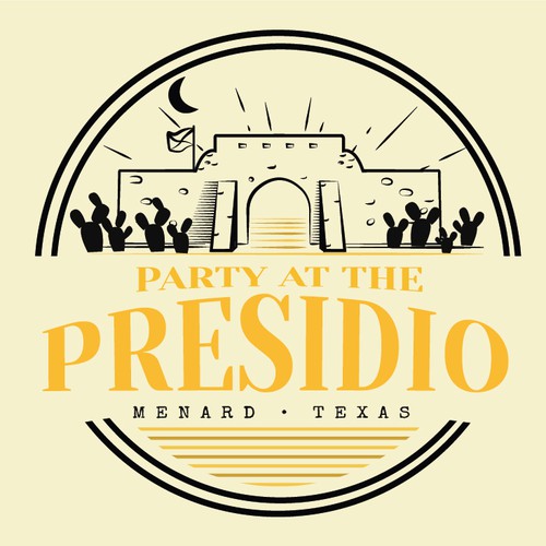 Logo for Party at the Presidio in Menard, Texas.