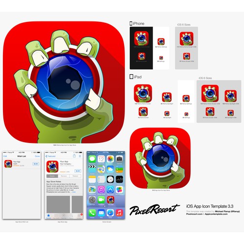 Create an Awesome Zombie Camera App Icon