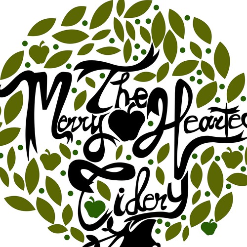 Captivate a cozy welcoming appeal with a rustic modern logo for the Merry-Hearted Cidery.