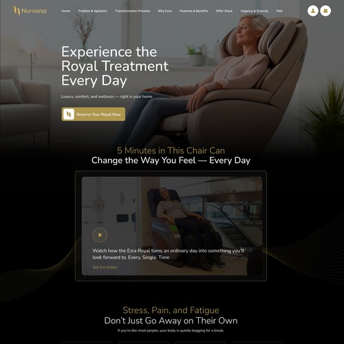 Massage Chair Brand Landing Page