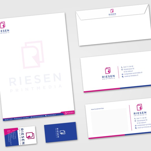 stationery design for RIESEN