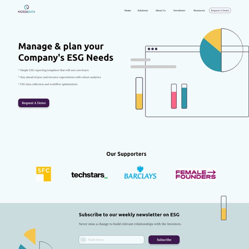 Landing Page concept for a startup