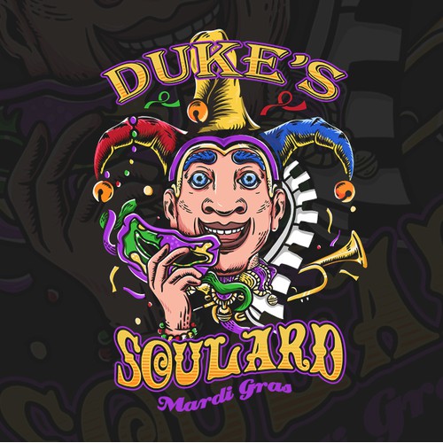 T shirt design "Duke's Soulard Mardi Gras"