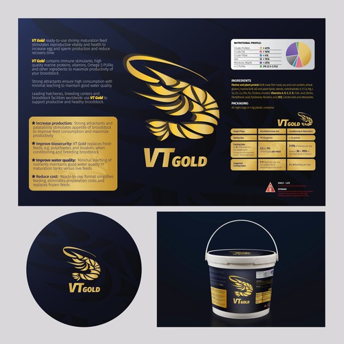 VT GOLD - Shrimp cover package design