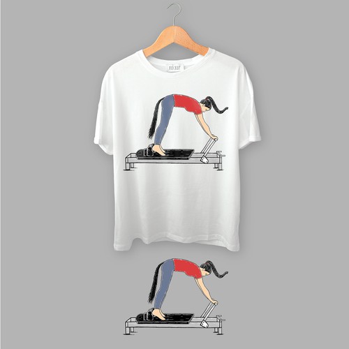 Pilates Elephant Cartoon Tee