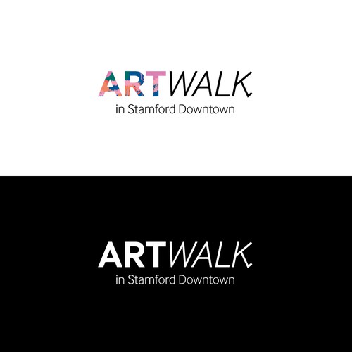 Logo concept for an art walk in Stamford Downtown.