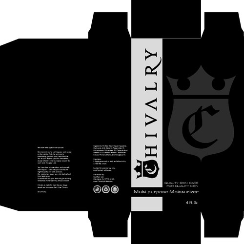 Create the next print or packaging design for Chivalry