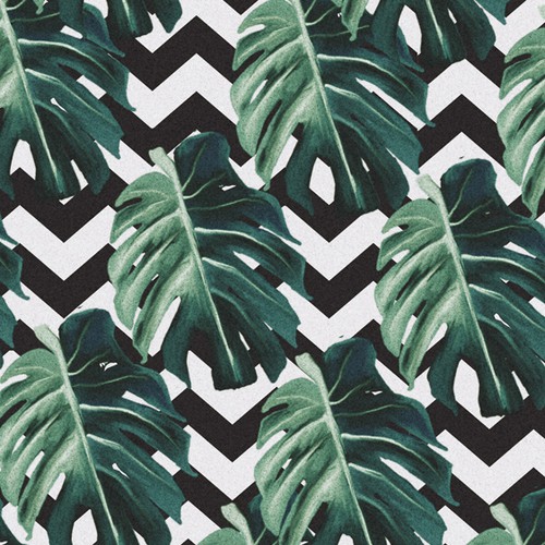 Palm Leaf Print Swimwear