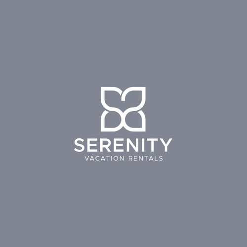 Serenity vacation rental concept logo