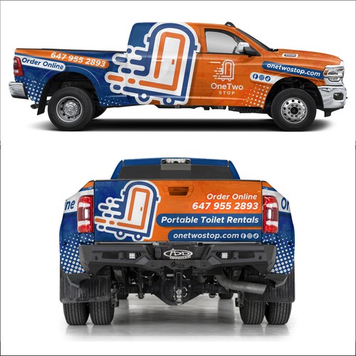 Bold Truck Wrap for ONE TWO STOP
