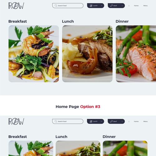 Website design for "viewsexperience" that create visual menus for restaurants
