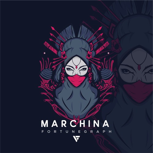 geisha with a mask