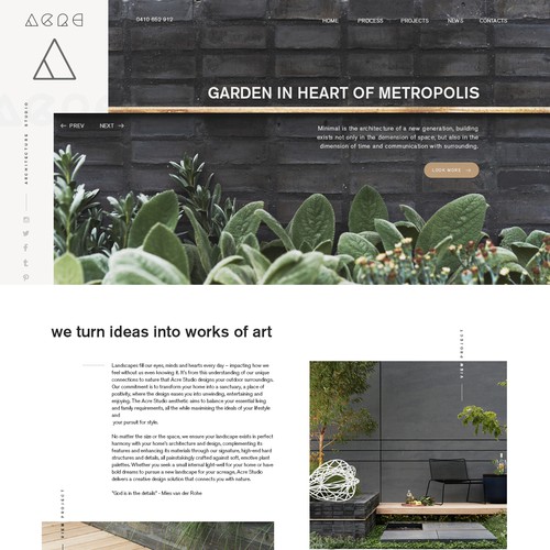 Website for architecture bureau