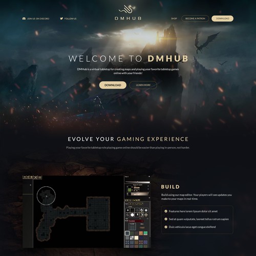DMHub website design