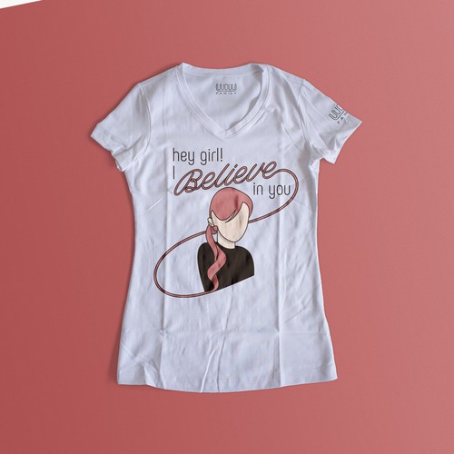 Feminine T-shirt for a hair care chain