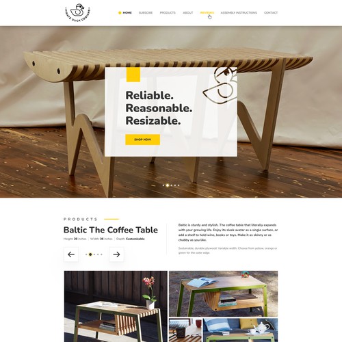 Website Design For Furniture Company