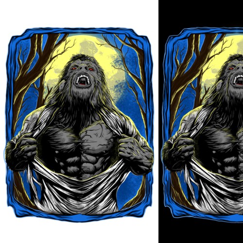 Werewolf t-shirt design