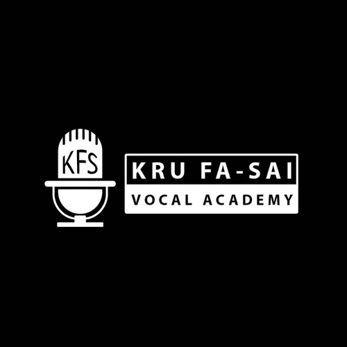 Create a logo for a modern vocal school which works with the interiordesign. 