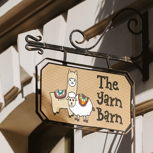 The Yarn Barn logo design