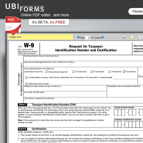 Website Design for PDF application