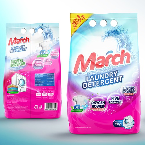 Design packaging for laundry Detergent Powder