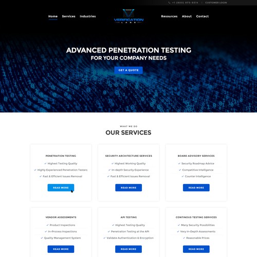 Verification Labs Homepage Design