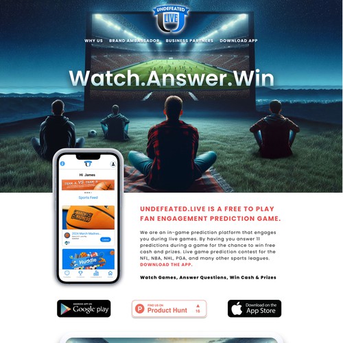 In-Game Prediction Website Design