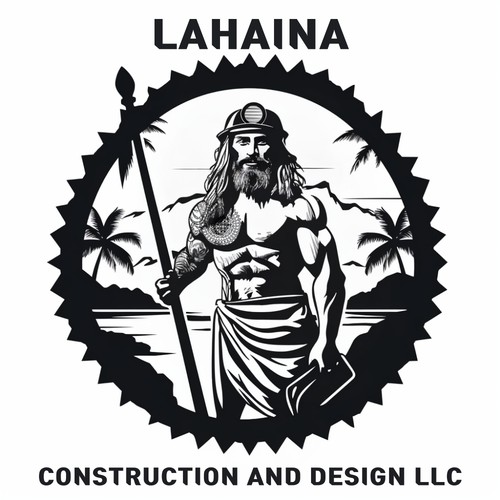 Black and white logo for a construction company.