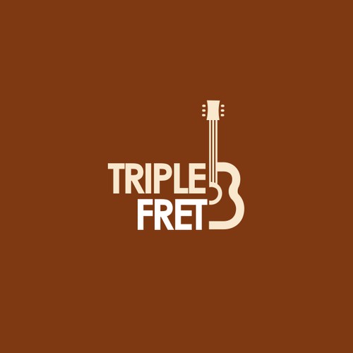 Create a logo for "Triple Fret," a musical group for high-end special events featuring 3 guitarists