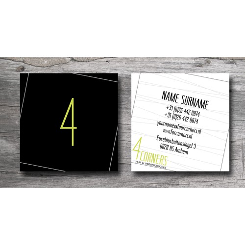 business card en briefhoofd voor Four Corners