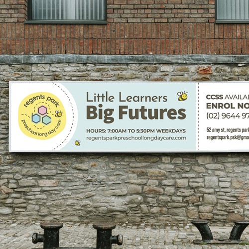 Creative childcare banner needed to appeal to mums and dads with young kids!