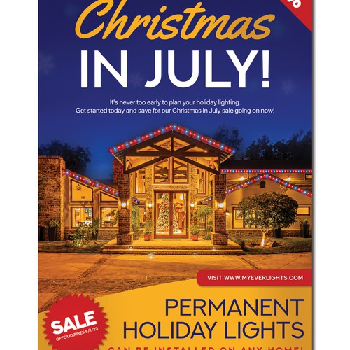 Christmas Lights Sale Flyer Design