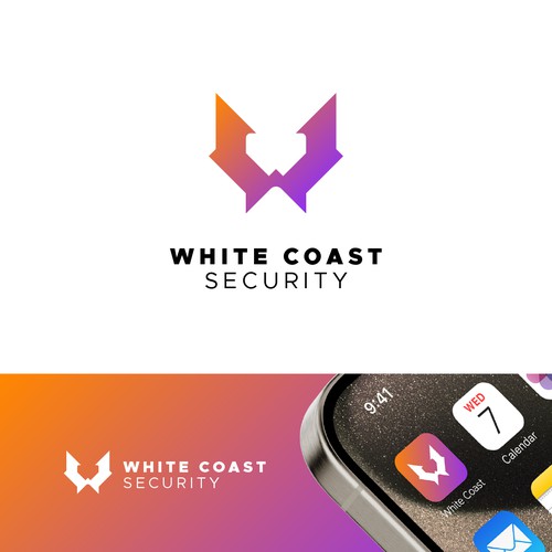 W letter logo for Cyber Security Company