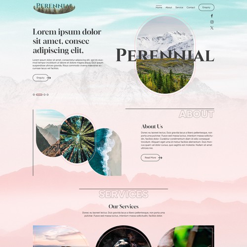 Unique Aesthetic Nature Website Design