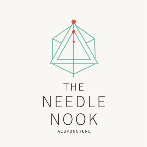 Zen, masculine and modern logo for an acupuncture clinic.