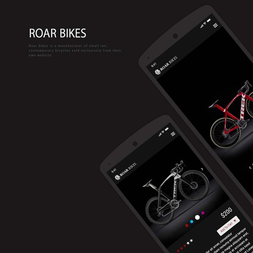 Roar Cycle's Website & Mobile App Design