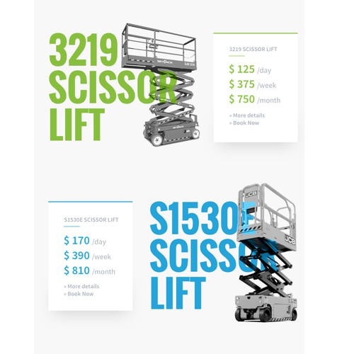 Custom promotional email for equipment rental company