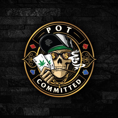 Pot Committed - Marijuana, skulls & poker!