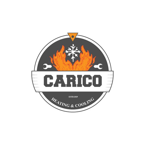 Logo concept for carico heating and cooling