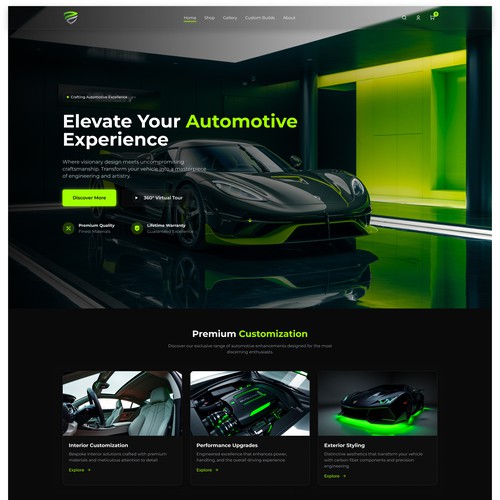 Devine Concepts — Luxury Automotive Shopify Store Design