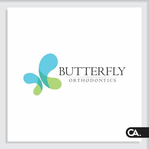Butterfly Orthodontics logo concept