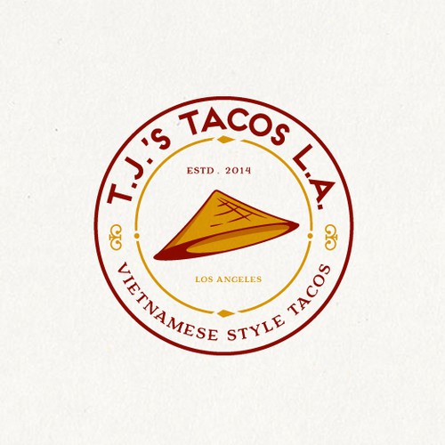 logo for t.j. tacos l.a