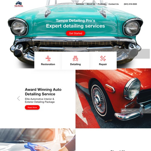 Detailing company website redesign