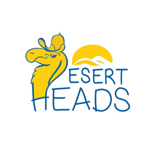 "Desert heads" logo for kids hats