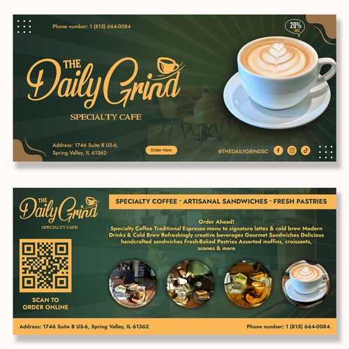 Minimalistic high-end design for a specialty cafe in small-town Illinois