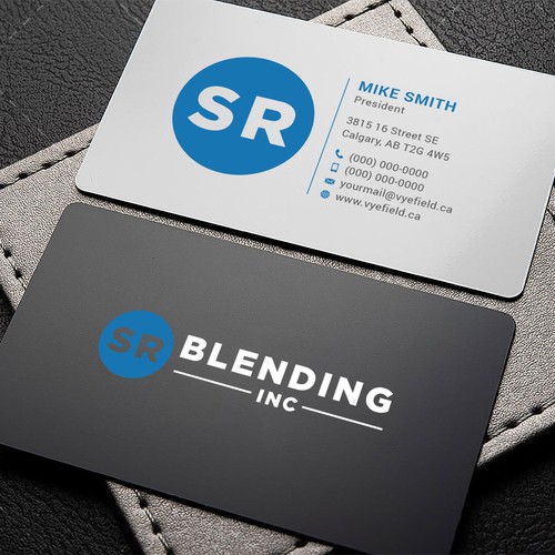 Business Card Design for SR Blending Inc.