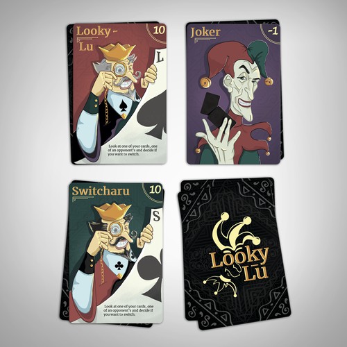 Illustration of cards for a Board game